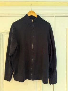 Massimo Dutti Men's Black Zip-Up Sweater